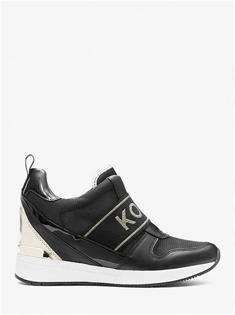 michael michael kors maven mixed-media slip-on trainer|Maven Mixed.